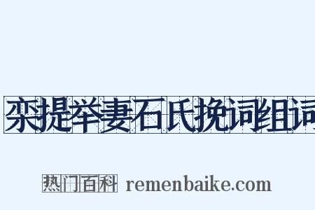 栾提举妻石氏挽词组词是什么意思的图片